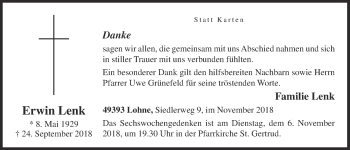 Anzeige von Erwin Lenk von OM-Medien