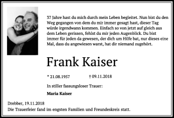 Anzeige von Frank Kaiser von OM-Medien