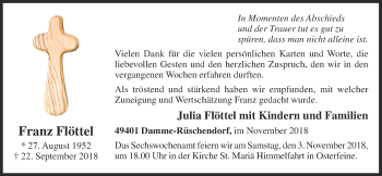 Anzeige von Franz Flöttel von OM-Medien