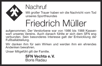 Anzeige von Friedrich Müller von OM-Medien