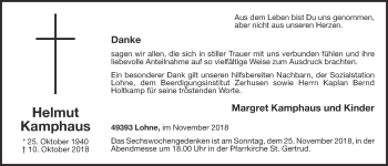 Anzeige von Helmut Kamphaus von OM-Medien