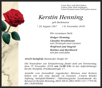 Anzeige von Kerstin Henning von OM-Medien