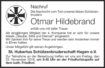 Anzeige von Otmar Hildebrand von OM-Medien