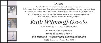 Anzeige von Ruth Wilmhoff-Covolo von OM-Medien
