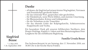 Anzeige von Siegfried Beuse von OM-Medien