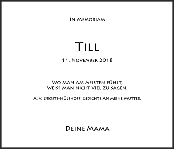 Anzeige von Till  von OM-Medien