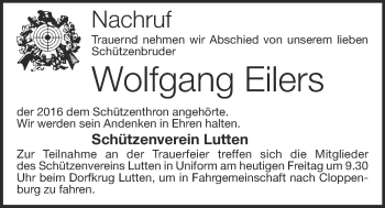 Anzeige von Wolfgang Eilers von OM-Medien
