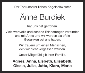 Anzeige von Änne Burdiek von OM-Medien