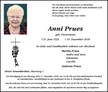 Anzeige von Anni Preus von OM-Medien