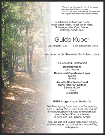 Anzeige von Guido Kuper von OM-Medien