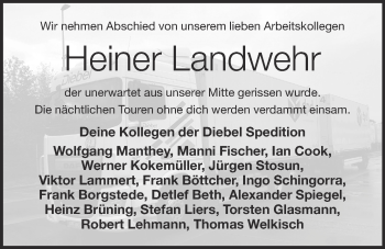 Anzeige von Heiner Landwehr von OM-Medien