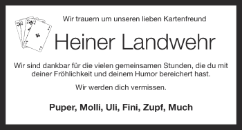Anzeige von Heiner Landwehr von OM-Medien