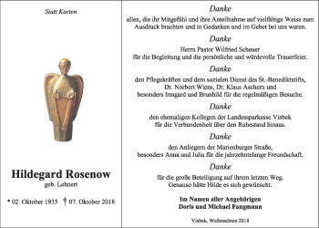 Anzeige von Hildegard Rosenow von OM-Medien