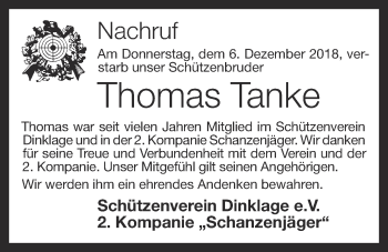 Anzeige von Thomas Tanke von OM-Medien