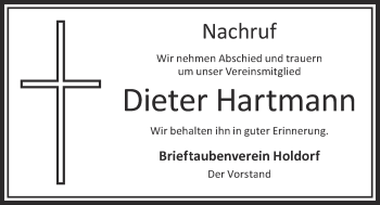 Anzeige von Dieter Hartmann von OM-Medien