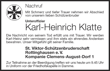 Anzeige von Karl-Heinrich Klatte von OM-Medien