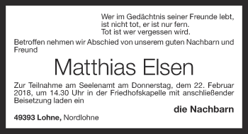 Anzeige von Matthias Elsen von OM-Medien