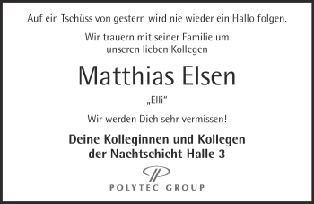 Anzeige von Matthias Elsen von OM-Medien