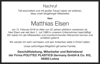 Anzeige von Matthias Elsen von OM-Medien