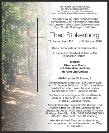 Anzeige von Theo Stukenborg von OM-Medien