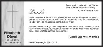 Anzeige von Elisabeth Düvel von OM-Medien