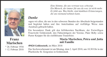 Anzeige von Franz Marischen von OM-Medien