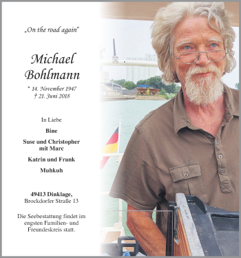 Anzeige von Michael Bohlmann von OM-Medien