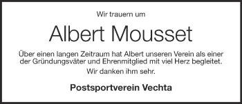 Anzeige von Albert Mousset von OM-Medien