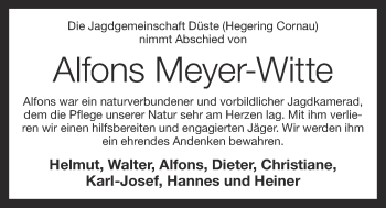 Anzeige von Alfons Meyer-Witte von OM-Medien