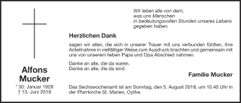 Anzeige von Alfons Mucker von OM-Medien