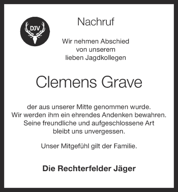 Anzeige von Clemens Grave von OM-Medien