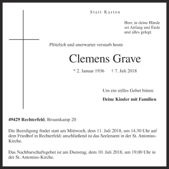 Anzeige von Clemens Grave von OM-Medien