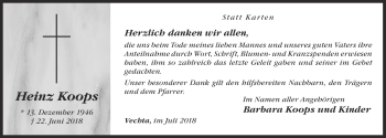 Anzeige von Heinz Koops von OM-Medien