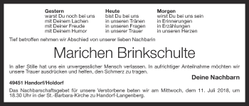 Anzeige von Marichen Brinkschulte von OM-Medien