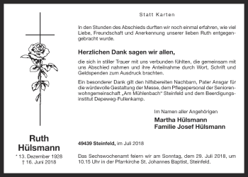 Anzeige von Ruth Hülsmann von OM-Medien