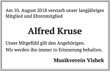 Anzeige von Alfred Kruse von OM-Medien