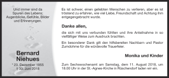 Anzeige von Bernard Niehues von OM-Medien