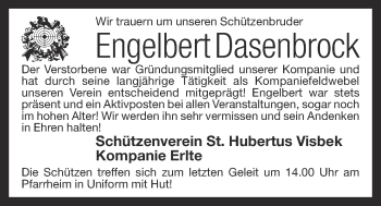 Anzeige von Engelbert Dasenbrock von OM-Medien