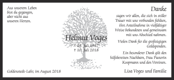 Anzeige von Helmut Voges von OM-Medien