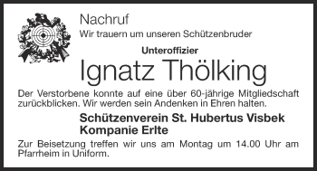 Anzeige von Ignatz Thölking von OM-Medien