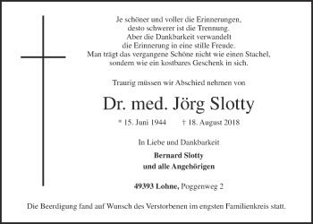 Anzeige von Jörg Slotty von OM-Medien