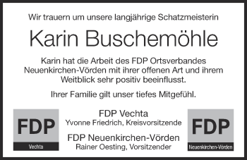 Anzeige von Karin Buschemöhle von OM-Medien