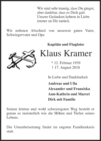 Anzeige von Klaus Kramer von OM-Medien