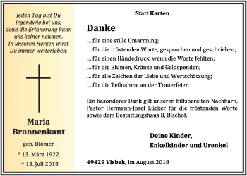 Anzeige von Maria Bronnenkant von OM-Medien