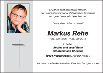 Anzeige von Markus Rehe von OM-Medien