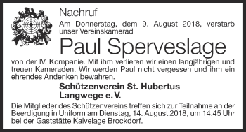Anzeige von Paul Sperveslage von OM-Medien