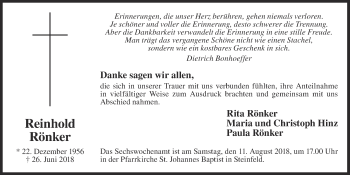 Anzeige von Reinhold Rönker von OM-Medien
