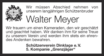 Anzeige von Walter Meyer von OM-Medien