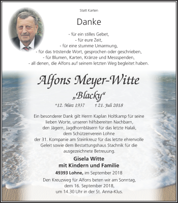 Anzeige von Alfons Meyer-Witte von OM-Medien