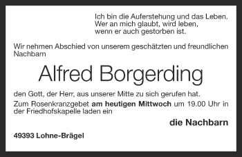 Anzeige von Alfred Borgerding von OM-Medien